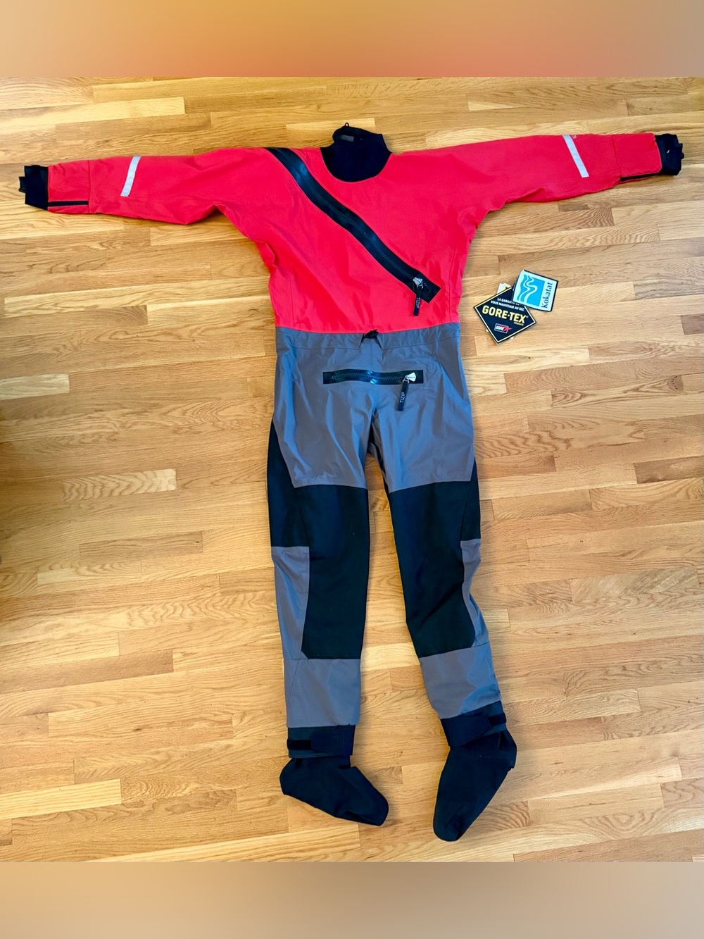 Kokatat Lightweight GORE-TEX® Paddling Suit, Radish-Gray / Men’s Small
